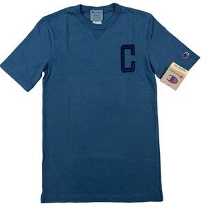 New Champion Men US XS Blue T-Shirt Crew Neck Short Sleeve Sport Casual Logo